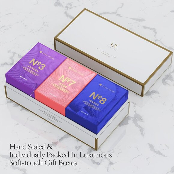 Luxury | 3 Full-Size Aromatherapy All Natural Soy Scented Candle | 150h Hours Lo - Picture 5 of 9